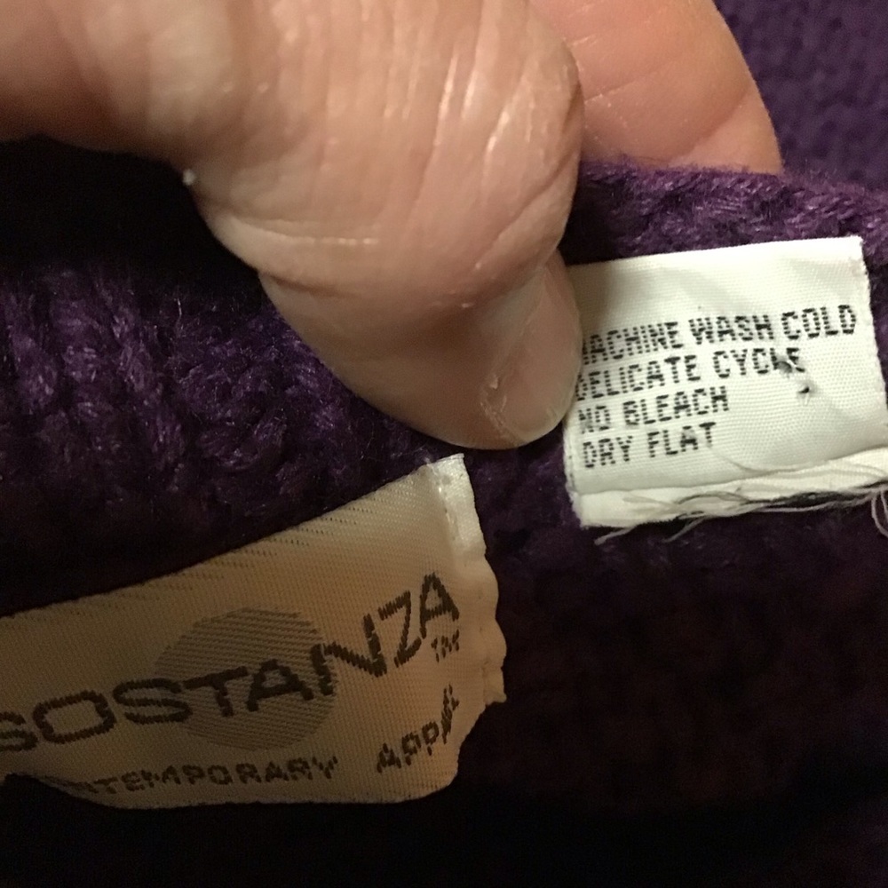 Vintage 90s purple oversized cardigan - Picture 4 of 11